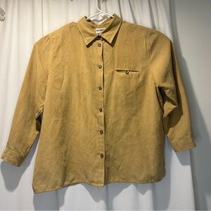 White Stag Plus Size 18W/20W Women’s Tan Button Up Shacket Jacket Overshirt